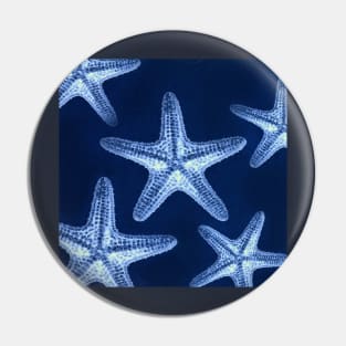 rustic coastal chic nautical navy blue beach starfish Pin