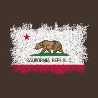 California Republic distressed textures T-Shirt