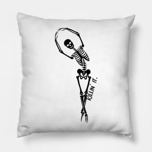 Killin’ it | Halloween skeleton Pillow