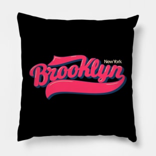 New York Brooklyn, Brooklyn Schriftzug, Brooklyn Logo Pillow