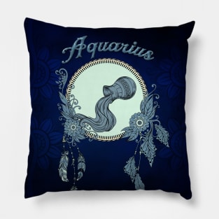 Zodiac sings aquarius Pillow