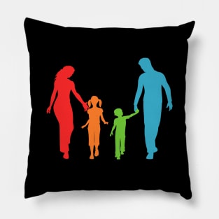 Family day, father, mother, kids Pillow