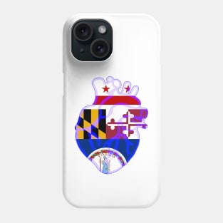 DMV Flag Heart Phone Case