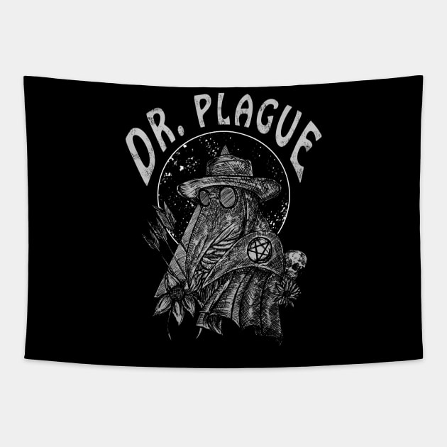 Dr. Plague DARK MODE Tapestry by OXVIANART