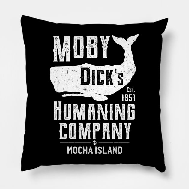 Moby Dick Humaning Company - Anti Whaling T-Shirt Pillow by IncognitoMode