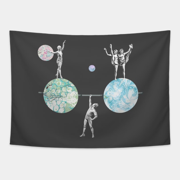 Exotic Particles Tapestry by MarbleCloud