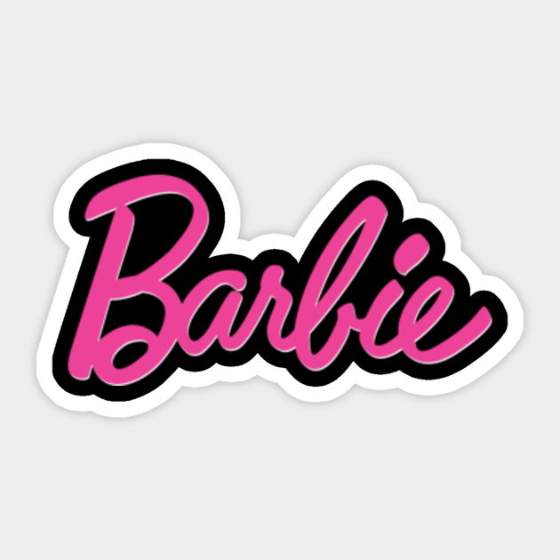 barbie logo barbie 90s barbie pink doll girl sticker teepublic