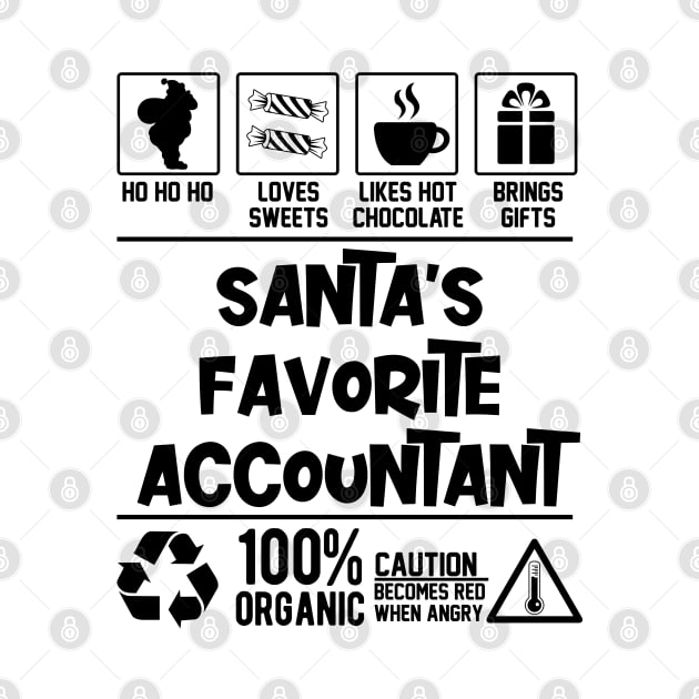 Santa's Favorite Accountant Christmas by Graficof