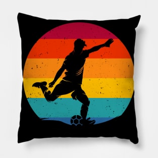 Soccer Retro Vintage Soccer Player Gift Pillow