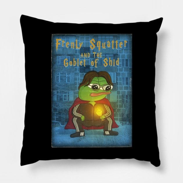 Frenly Squatter and the Goblet of Shid Pillow by Emperor Frenguin