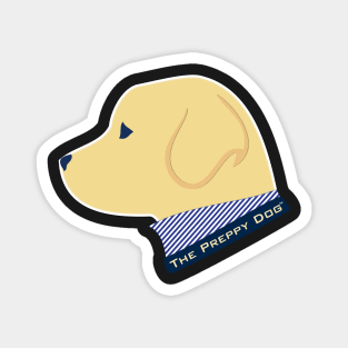 Preppy Golden Retriever Silhouette Magnet