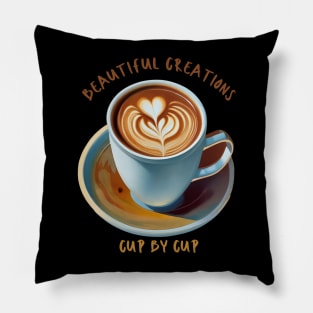 Beautiful Creations, Cup by Cup Coffee Barista Pillow