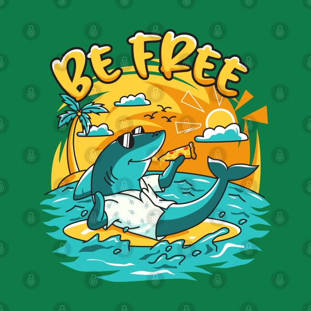 Shark Relaxing Be Free by Mako Design 