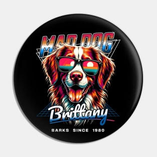 Mad Dog Brittany Dog Pin