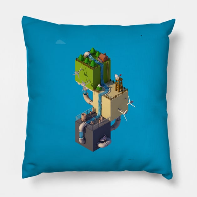 Isometrics Pillow by keiraarts