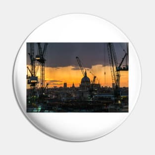 London Cityscape Sunset Pin