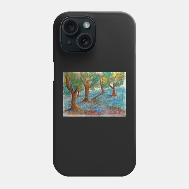 Oaks and Bluebells - Watercolor Phone Case by pops