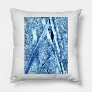 Blue Poles Pillow