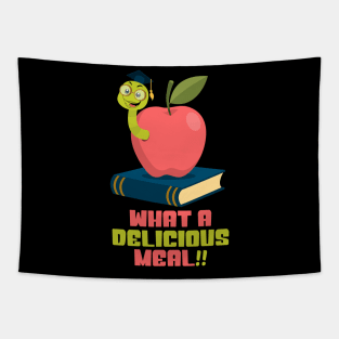 book lovers gifts bookworm what a Delicious meal T shirt Tapestry