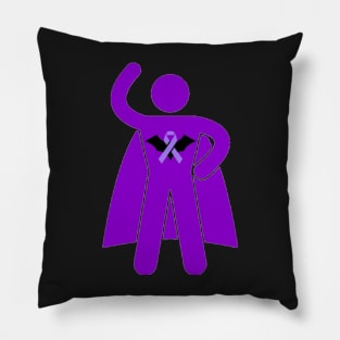 Bat Awareness Ribbon Superhero Man Silhouette 2 Pillow