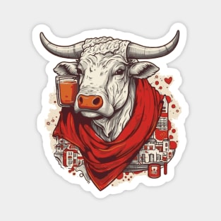 Bull feria beer euskadi and basque country Magnet