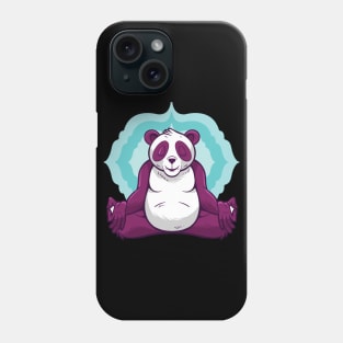 Panda yoga meditation funny Phone Case