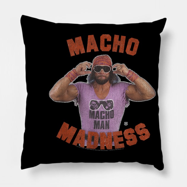 Macho Man Madness Retro Randy Savage Pillow by Holman