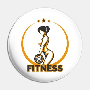 Training Girl Fitness Emblem Pin