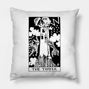 The Tower Tarot Card Pillow