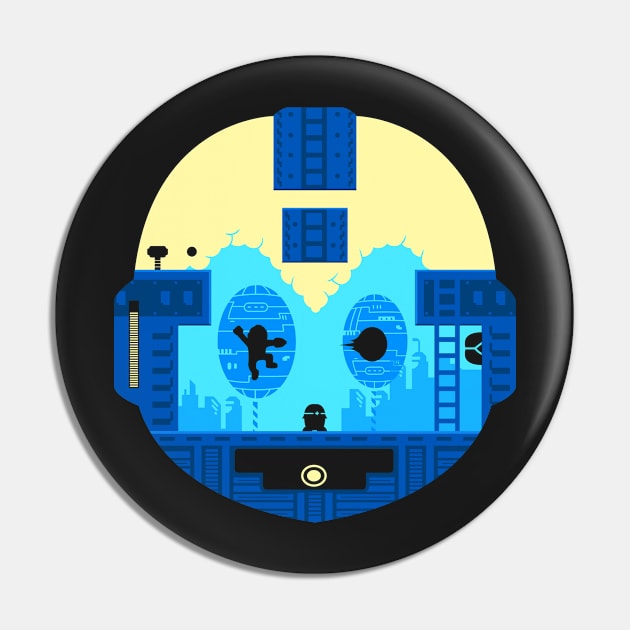 Retro Game Robot Pin by Vincent Trinidad Art