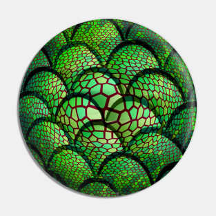 Green Mosaic Design Pin