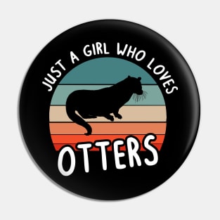 Otter Love lover girls women fan dwarf otters Pin