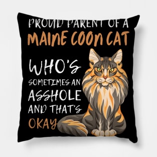 Proud Parents of Maine Coon Pet Cat Pillow