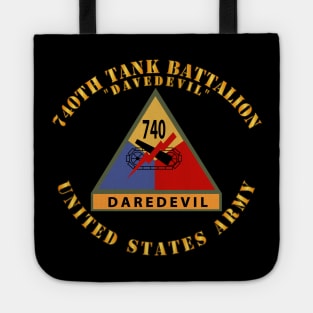 740th Tank Battalion SSI - Daredevil - US Army Tote