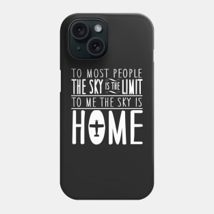 Skydiving: To me the sky is home Phone Case