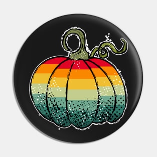 Cute Retro Fall Autumn Pumpkin Graphic Pin