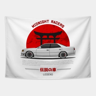 Tuner White Chaser JDM Tapestry