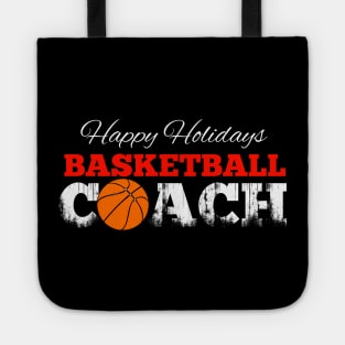 Basketball Coach Christmas - Retro Distressed Grunge Tote