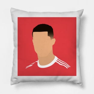 Cristiano Ronaldo Minimalistic Face Art Pillow