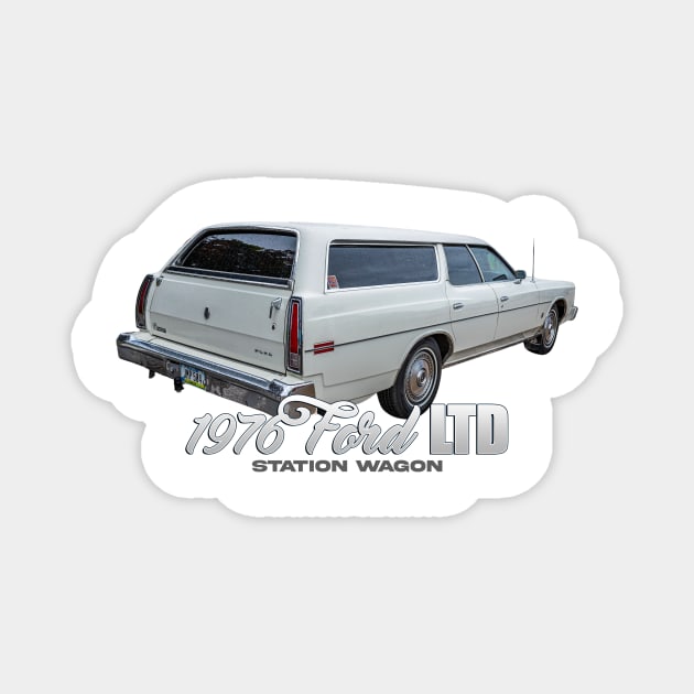 1976 Ford LTD Station Wagon Magnet by Gestalt Imagery