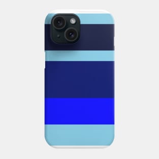 An elegant mix of Lightblue, Primary Blue, Darkblue and Dark Navy stripes. Phone Case