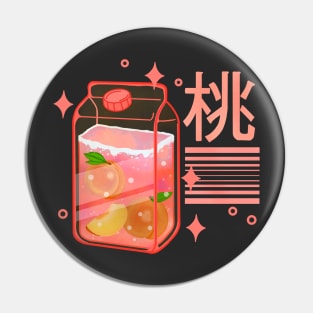 Kawaii Peach Drink Pin