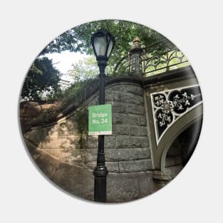 Central Park Street Lamp Bridge NYC Pin