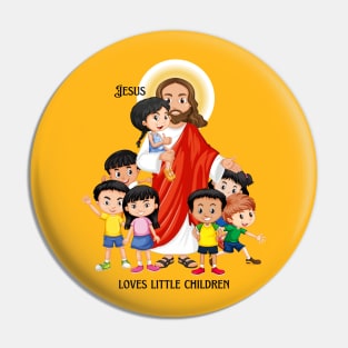 Jesus loves kids Pin