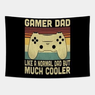 Gamer Dad Like A Normal Dad But Much Cooler Vintage Video Gamer Lovers Tapestry