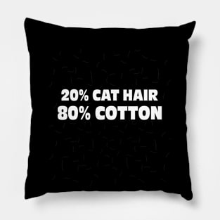 20% cat hair, 80% cotton Pillow