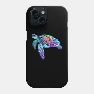 Fluo sea turtle Phone Case