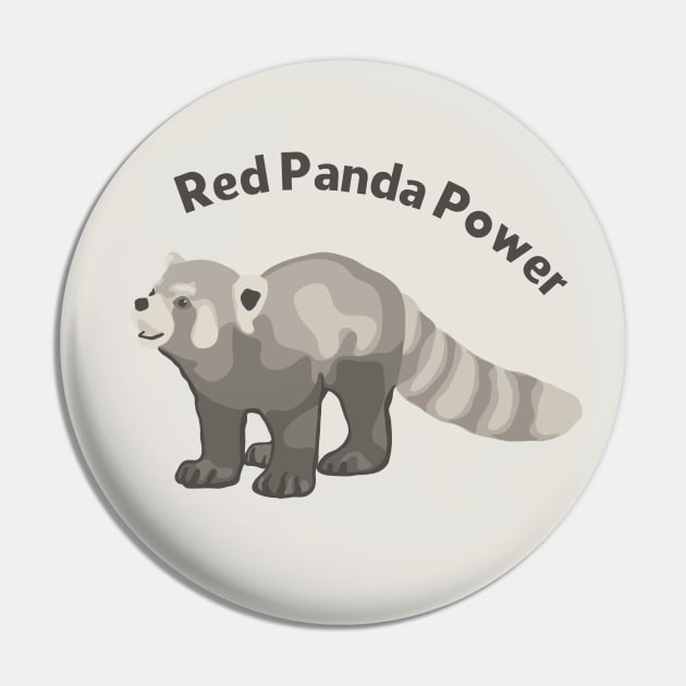 Red Panda Power Pin by Slightly Unhinged