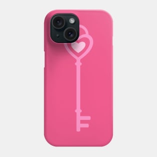 Pastel Pink Heart Key Phone Case