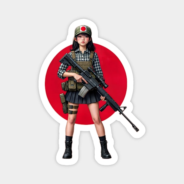 Tactical Girl Magnet by Rawlifegraphic